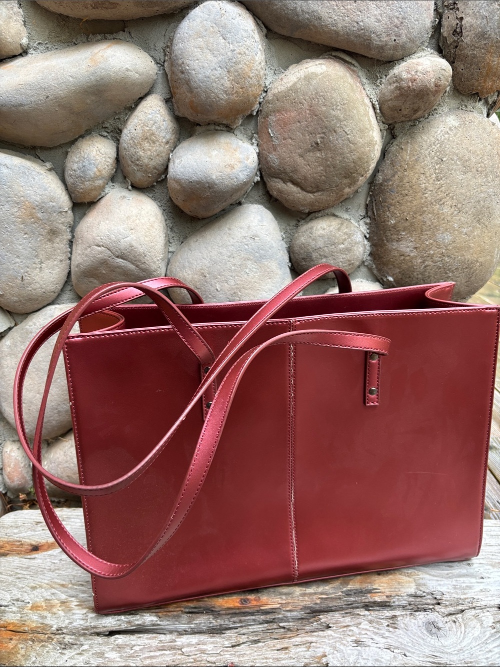 Wilson’s Leather Maroon Tote Bag